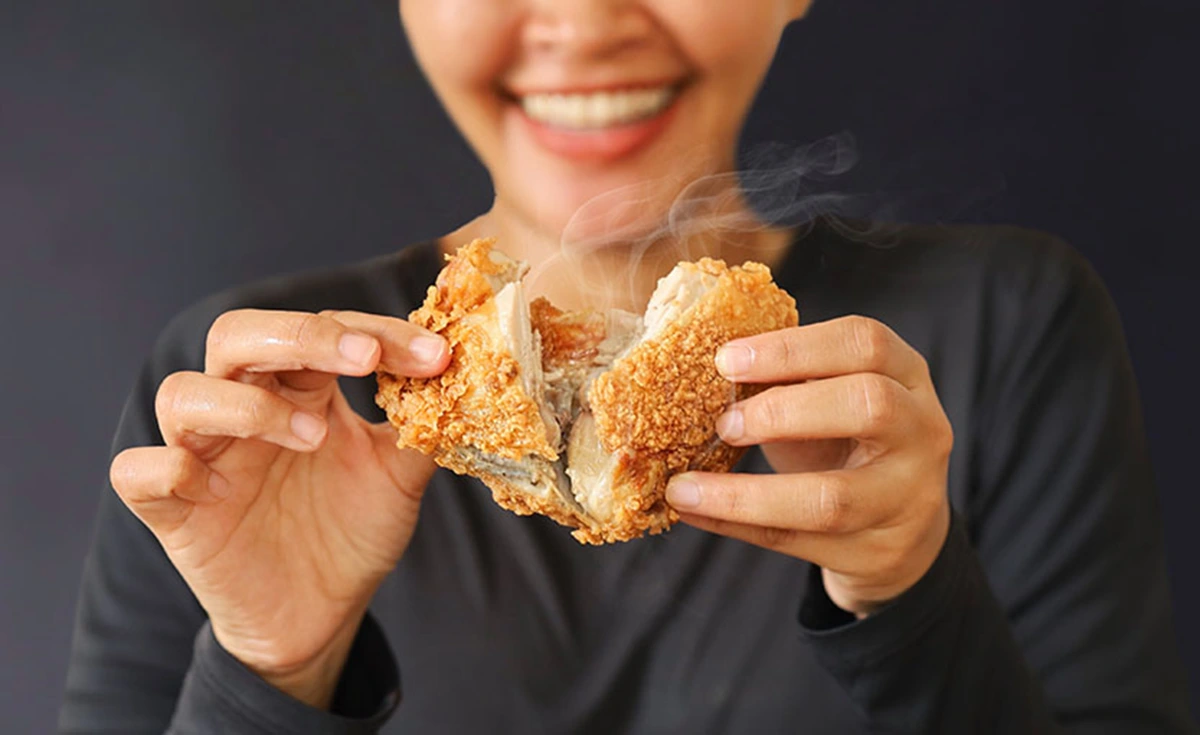 dreaming about eating chicken